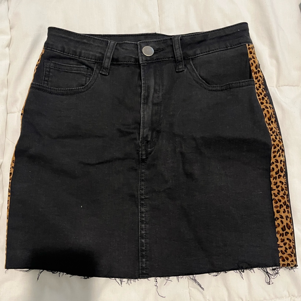 Black Jean Skirt
